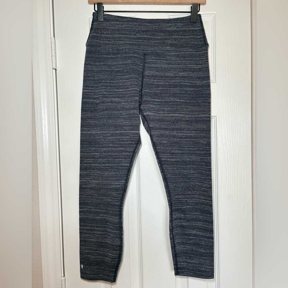 NOBULL Knit Tights Leggings Heathered Navy Gray Women’s‎ Size M 23” Inseam